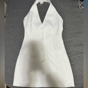 White open back dress